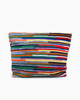 Summer Multicolor Striped Crochet Shoulder Tote Bag