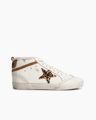 (Clean Up ) Women's Mid Star Leather Sneakers