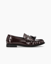 Women's Leather Loafers with Tassel Detail