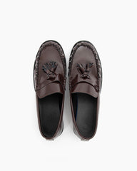 Women's Leather Loafers with Tassel Detail