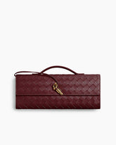 Classic Leather Top Handle Clutch with Knot Closure