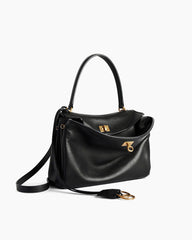 Vespera Top Handle Bag with Turn Lock Closure