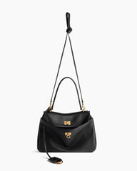 Vespera Top Handle Bag with Turn Lock Closure