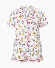 Classic Birthday Print Lounge Pajama Set