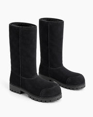 Women's Suede Leather Mid-Calf Winter Boots