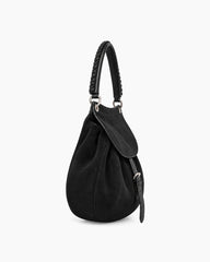 Classic Suede Flap Shoulder Bag