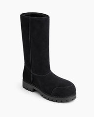 Women's Suede Leather Mid-Calf Winter Boots