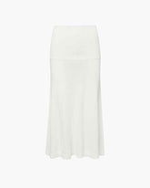 Women's Off-White Pointelle Knit Fishtail Midi Skirt