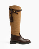 camel-suede-two-tone-knee-high-riding-boots