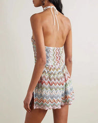 Summer Resort Chevron Knit Playsuit