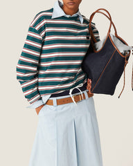 Striped Cotton Jersey Long Sleeve Tee