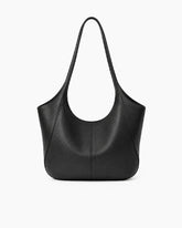 Minimalist Textured Leather Shoulder Tote Bag