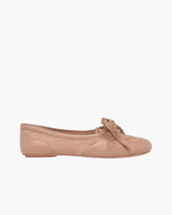 Soft Sheepskin Lace-Up Ballet Flats