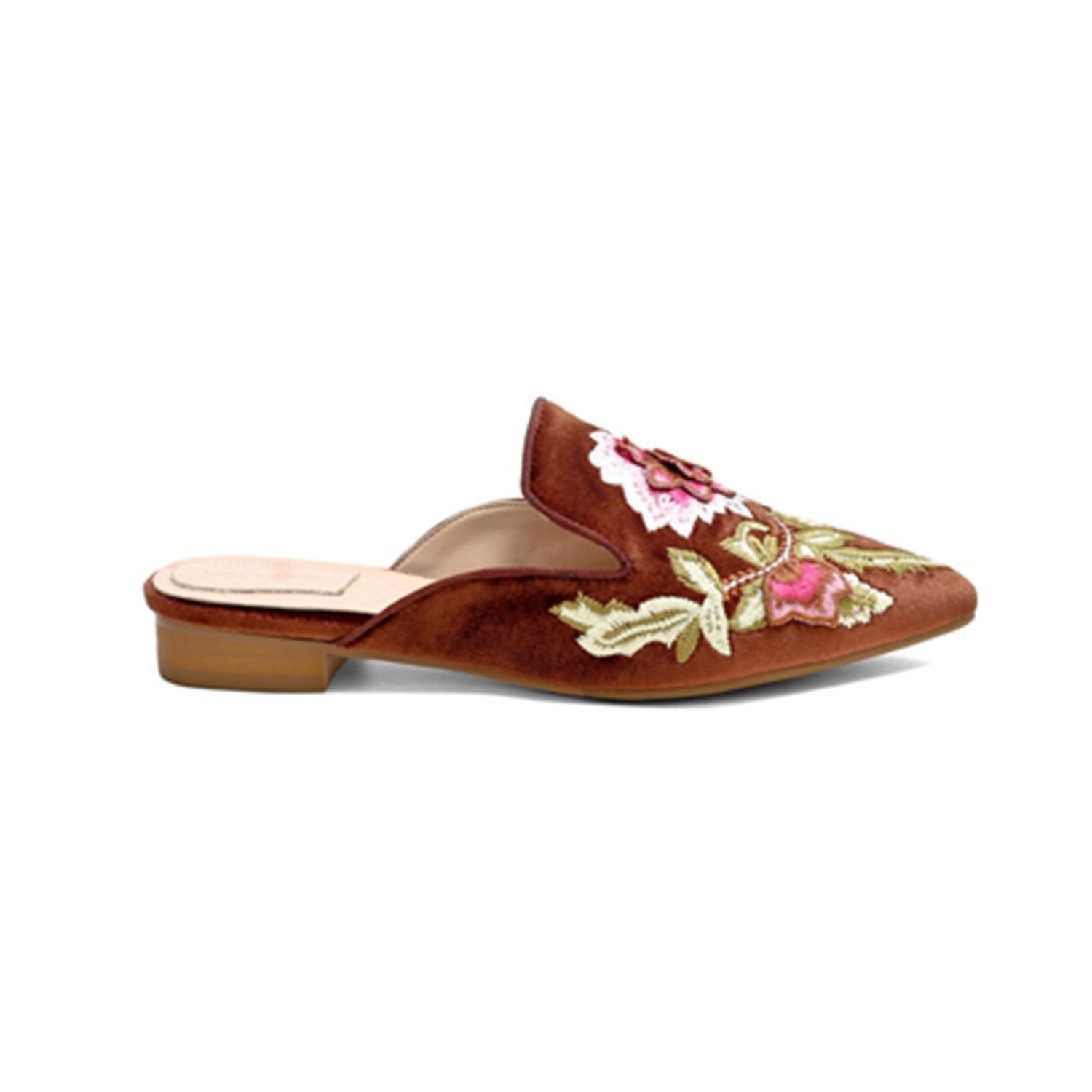 Embroidery Mule Flats