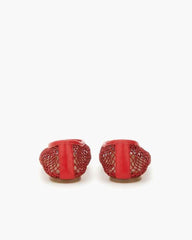 womens-weekend-brunch-stylish-red-mesh-flats