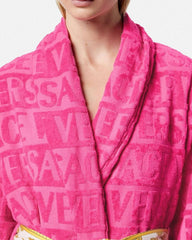 Women's Baroque Pattern Cotton Terry Bathrobe