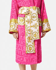 Women's Baroque Pattern Cotton Terry Bathrobe