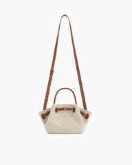 Structured Canvas Trapeze Top-Handle Bag