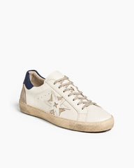 Urban Stroll Star Antiquing Detail Leather Sneakers