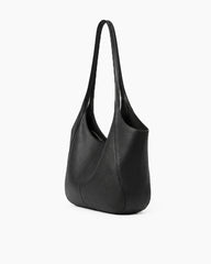 Minimalist Textured Leather Shoulder Tote Bag