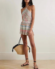 Summer Resort Chevron Knit Playsuit