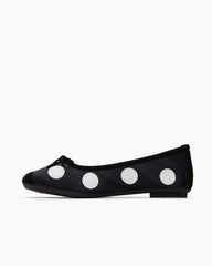 Satin Polka Dot Ballet Flats