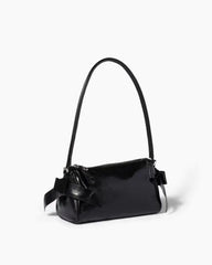 Compact Nappa Leather Bow-Accent Pouch Handbag