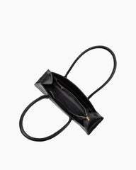 Sculpted East-West Leather Shoulder Bag