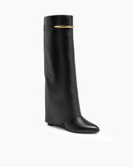 City-Promenade-Pointed-Toe-Metal-Accent-Wedge-Boots-6