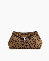 Mini T-Lock Clutch in Leopard Print Pony Hair