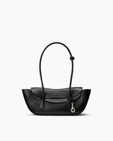Vintage Crescent Flap Bag with Metal Hardware