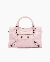 Blush Pink Studded Leather Mini Tote