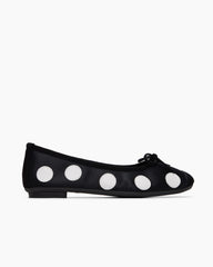 Satin Polka Dot Ballet Flats