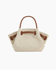 Structured Canvas Trapeze Top-Handle Bag