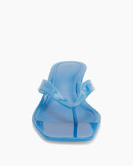 Women's Transparent Low Heel Flip-Flop Sandals