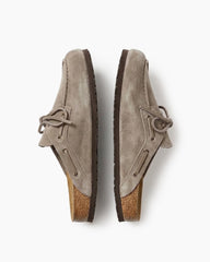 Women's Boat-Style Suede Mule Shoes