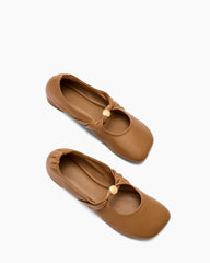 Women's Casual Soft Leather Ballerina Shoes
