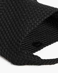 Black Woven Soft Hobo Bag with Matching Pouch