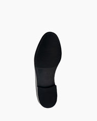Men¡¯s Polished Black Leather Penny Loafers with Low Heel
