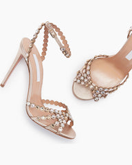 Women's Party Rhinestone Strap Sandals with Stiletto Heel