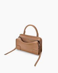 Mini Nappa Leather Convertible Top-Handle Bag