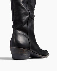 City-Stroll-Black-Square-Toe-Block-Heel-Boots-10