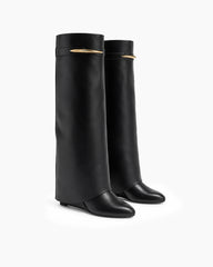 City-Promenade-Pointed-Toe-Metal-Accent-Wedge-Boots-5