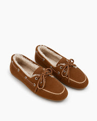 Women's Cozy Leather Shearling-Lined Moccasin Loafers