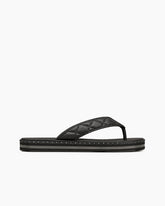 Quilted Studded Platform Thong Sandals