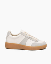 Men's Leather Suede Panel Low-Top Sneakers