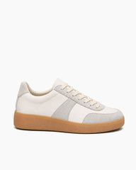 Men's Leather Suede Panel Low-Top Sneakers