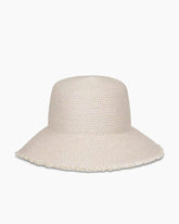Frayed Edge Woven Straw Sun Hat