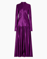 Luxe Party Satin Drop Waist Maxi Gown