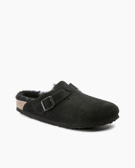 Cozy Shearling Lined Suede Clogs
